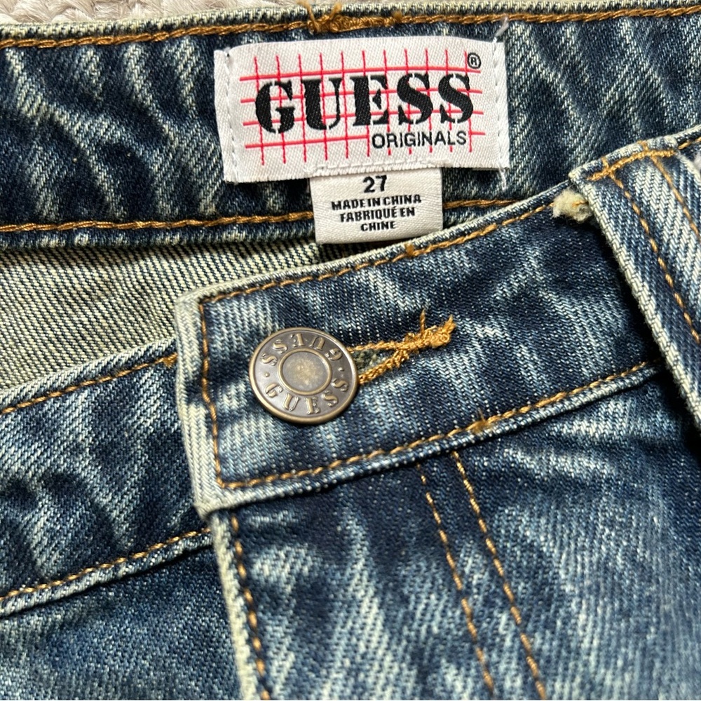 GUESS Originals Cargo Denim Skirt Size 27 Sold Out - Picture 7 of 13